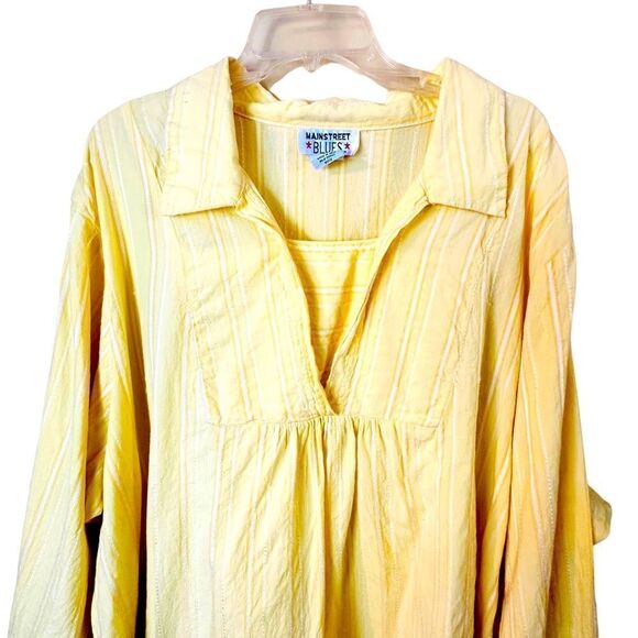 Vintage Mainstreet Blues YellowTop Size 4X - Picture 4 of 7